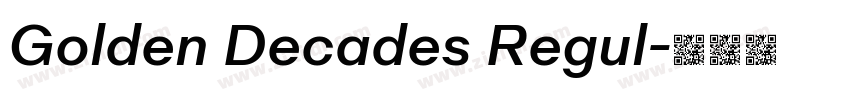 Golden Decades Regul字体转换
